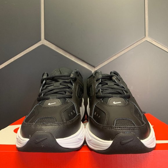 Womens Nike M2K Tekno Black White Running Shoes - Picture 3 of 5